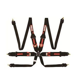 RaceQuip Black FIA CAMLOCK 6pt Pull Up Lap FHR
