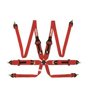 RaceQuip Red FIA CAMLOCK 6pt Pull Up Lap FHR