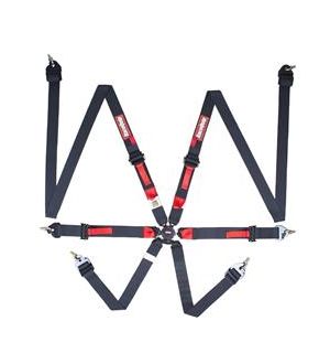 RaceQuip Black FIA CAMLOCK 6pt 2in Pull Up Lap FHR