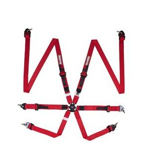 RaceQuip Red FIA CAMLOCK 6pt 2in Pull Up Lap FHR