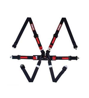 RaceQuip Black FIA 6pt Pull Up Lap FHR Formula Sub