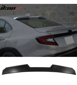 Ikon Motorsports Fits 2022-2024 Subaru WRX 5th V Style ABS Rear Window Roof Spoiler Wing Unpainted