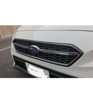 SUBARU JDM WRX S4 STI SPORT GRILLE DARK METALLIC WITH CHROME WINGLETS 2018+ WRX / 2018+ STI