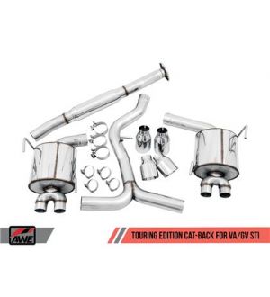 AWE Touring Edition Exhaust for VA STI / GV WRX / GV STI Sedan - Chrome Silver Quad Tips (102mm)(Last one at discount price)