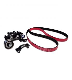 IAG Timing Guide, Competition Tensioner, & Red Racing Timing Belt Kit for 02-14 WRX, 04-21 STI