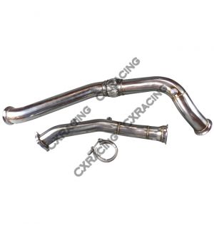 CX Racing GT35 Turbo Manifold Downpipe Kit for BMW E46 M52 Engine NA-T Top Mount