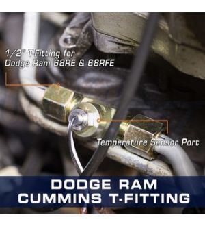 Glowshift Dodge Ram Cummins Transmission Line T-Fitting Adapter