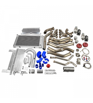 Twin Turbo Header Downpipe Intercooler Radiator Piping Kit for 68-72 Chevelle LS1 LSx