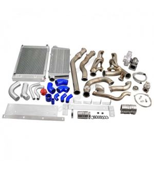 CX Racing Turbo Kit Intercooler Piping Radiator For 68-72 Chevrolet Chevelle SBC Small Block
