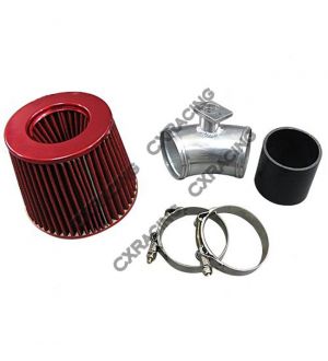 CX Racing Air Intake Flange Pipe For 92-98 BMW E36 325i 328i + Filter