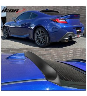 Ikon Motorsports 2022-2023 Subaru BRZ Toyota GR86 Unpainted Black IKON Roof Spoiler ABS