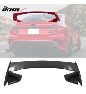 Ikon Motorsports Fits 22-24 Subaru WRX 5th 15 STI Style ABS Rear Trunk Wing Spoiler Unpainted