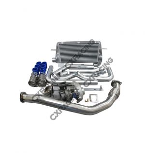 CX Racing Turbo Kit + Intercooler Downpipe Oil Line For 1986-1992 Supra 7MGTE MK3