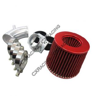 CX Racing Cold Air Intake pipe kit + MAF Flange + Filter BMW E30 325E