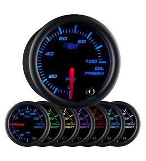 Black 7 Color Oil Pressure Gauge