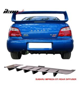 Ikon Motorsports FITS 02-03 SUBARU IMPREZA WRX / STI REAR DIFFUSER SPLITTER - ABS