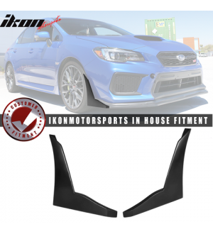 Ikon Motorsports 15-20 Subaru Impreza WRX STI CS Style Front Lip Splitters Winglet PU
