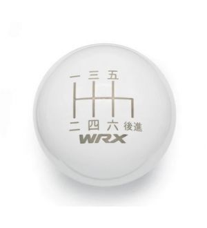 Billetworkz Gloss White Weighted - WRX Japanese Engraving 6 Speed Sphere Shift Knob
