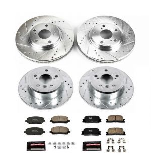 Power Stop Z23 EVOLUTION BRAKE KIT Front and Rear Toyota Highlander 2003-2001-K1139