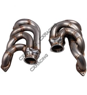 CX Racing Twin Turbo Manifold Header Downpipe Kit For 64-67 Chevelle BBC Big Block 396 402 427 454