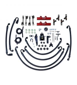 IAG PTFE Flex Fuel System Kit w/ FIC 2150cc Injectors, Aeromotive FPR, IAG Red Fuel Rails for 08-14 WRX, 08-21 STI