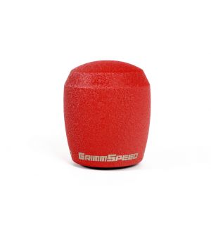 Stubby Shift Knob, Stainless Steel RED [M12x1.25] - Manual Subaru/Ford