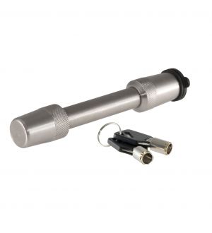 Curt 1/2in Hitch Lock w/5/8inch Adapter (1-1/4in or 2in Receiver Barbell Stainless)