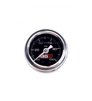 IAG Performance 0-100 PSI Liquid Filled Fuel Pressure Gauge (Black Face)