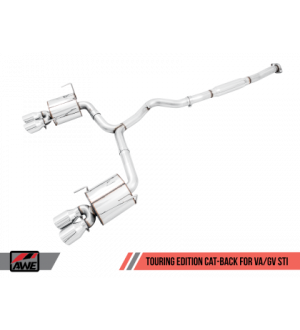 AWE Tuning Touring Edition Cat Back Exhaust Diamond Black Tips Subaru WRX/STI Sedan 2011-2014 / STI 2015+