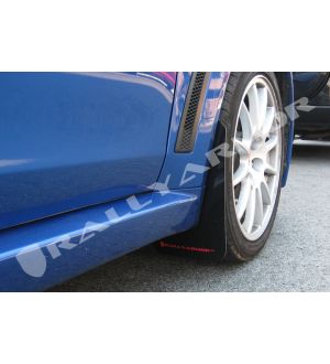 Rally Armor 2008-17 Mitsubishi EVO X Black UR Mud Flap Red Logo