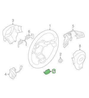 Subaru OEM Matte Gunmetal Steering Cover 2015-2019 Subaru WRX/STI - (P/N 34342VA030)