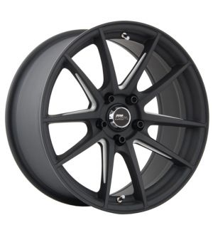 720Form GTF1 Matte Black - Machined U-Beam Spokes - 17X8.0 5X100 +35