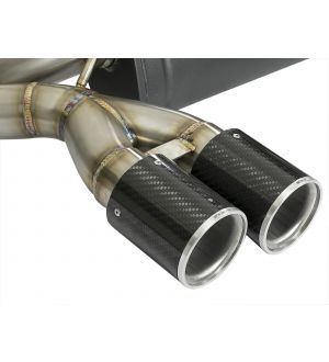 aFe MACH Force-Xp 2-1/2in SS Axle Back Exhaust System w/CF Tips 15+ BMW M3/M4 (F80/82) L6 3.0L (tt)