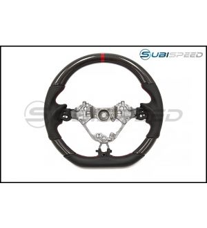 FT-86 SPEEDFACTORY FACELIFTED CR STYLE CARBON FIBER / LEATHER STEERING WHEEL - 2017+ 86 / BRZ