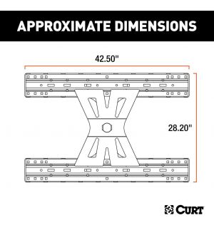 Curt X5 Gooseneck-To-5th-Wheel Adapter Plate w/Square Shank