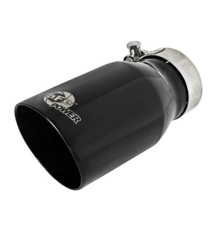 aFe MACH Force-Xp 409 SS Clamp-On Exhaust Tip 2.5in. Inlet / 4.5in. Outlet / 9in. L - Black