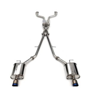 INVIDIA CAT-BACK EXHAUST, Q300 Single Layer Titanium Tip Cat-Back Exhaust Infiniti G35 4-DR 07-UP