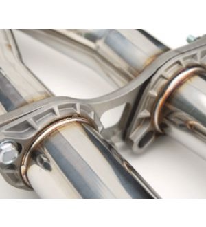 INVIDIA CAT-BACK EXHAUST, Q300 Single Layer Titanium Tip Cat-Back Exhaust Infiniti G35 4-DR 07-UP