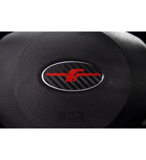 Sticker Fab Subaru JDM 3D Carbon Forester F Steering Wheel Emblem Overlay - 2014-2018 Forester