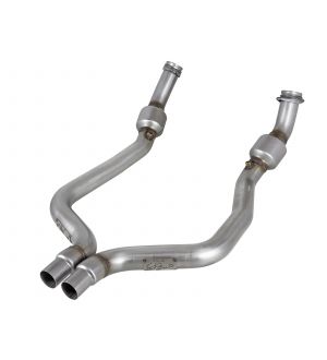 aFe POWER Twisted Steel Connection Pipe w/ Cats 09-18 Dodge Challenger/Charger V8-5.7L