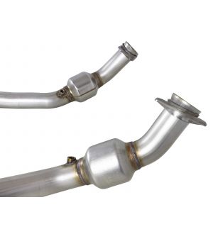 aFe POWER Twisted Steel Connection Pipe w/ Cats 09-18 Dodge Challenger/Charger V8-5.7L