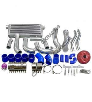 CX Racing Intercooler Kit Turbo Intake Radiator Piping For SC300 2JZ 2JZGTE Single Turbo
