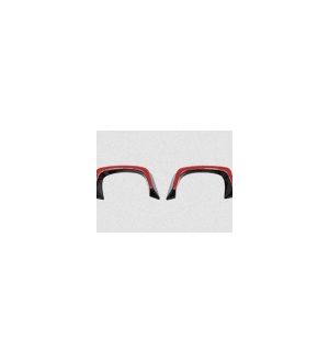 OLM Gloss Black Exhaust Finishers with Red Line 2015+ WRX / 2015+ STI