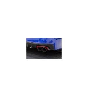 OLM Gloss Black Exhaust Finishers with Red Line 2015+ WRX / 2015+ STI
