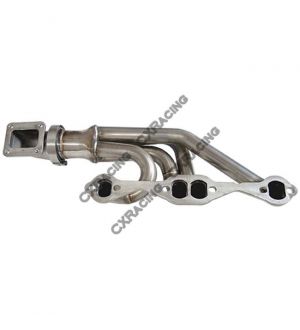 CX Racing DIY Small Block SBC Twin Turbo Headers / Manifolds + Turbo Elbow Adapters For 3rd Generation 1982-1992 Chevrolet Camaro