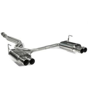 Perrin Performance Catback Quad Straight Cut Tip Dual Tube 11-21 Sedan STI/WRX Brushed