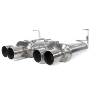 Perrin Performance Catback Quad Straight Cut Tip Dual Tube 11-21 Sedan STI/WRX Brushed