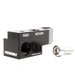 Perrin Performance Junction Block for Top Feed Fuel Rail with FPR and -6 Fittings