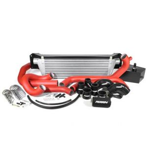 Perrin Performance 2015-2017 Subaru STI FMIC Red Boost Tubes w/ Black Silicone Couplers