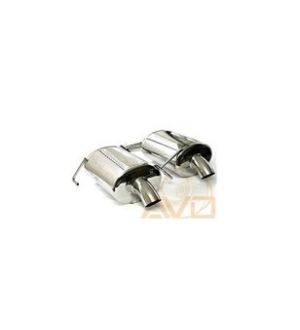 AVO Twin Mufflers Stainless Steel Exhaust with 60mm (2-1/4in) Piping- 05-09 Subaru Outback XT (BP)